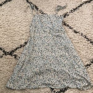 Romwe Green Floral Dress